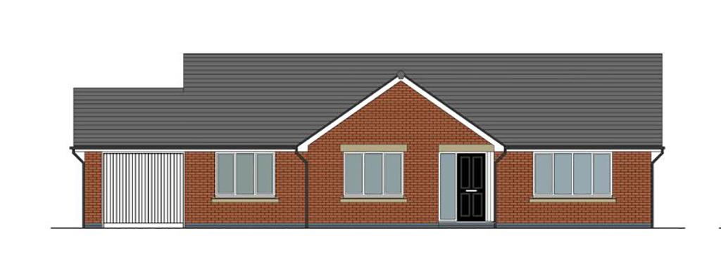 Lot: 33 - OVER THREE-QUARTERS OF AN ACRE FREEHOLD LAND WITH PLANNING FOR SEVEN DETACHED BUNGALOWS - Front elevation